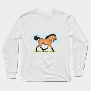 Totting Buckskin Horse Long Sleeve T-Shirt